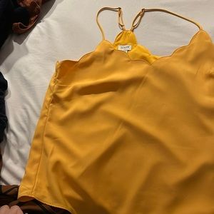 Jcrew NWOT Size 10 Yellow Scallop tank top